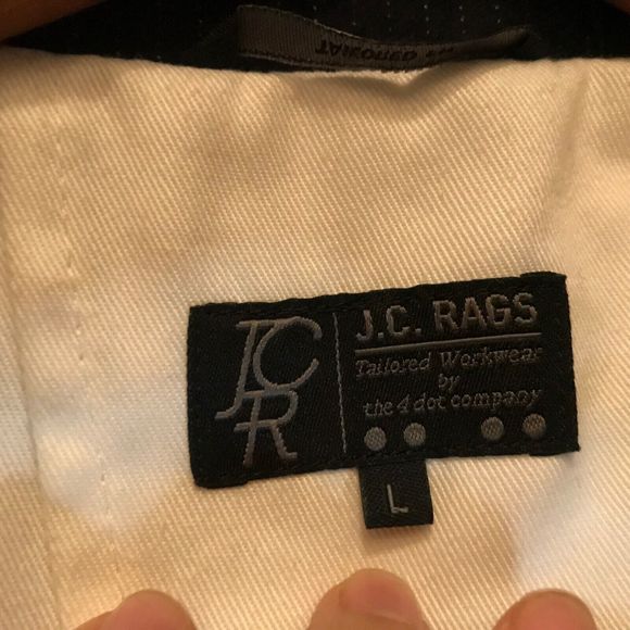 Never worn J.C. Rags Pinstripe Wool Blazer Tailored Fit Surgeon's Cuff Men L - Picture 2 of 11